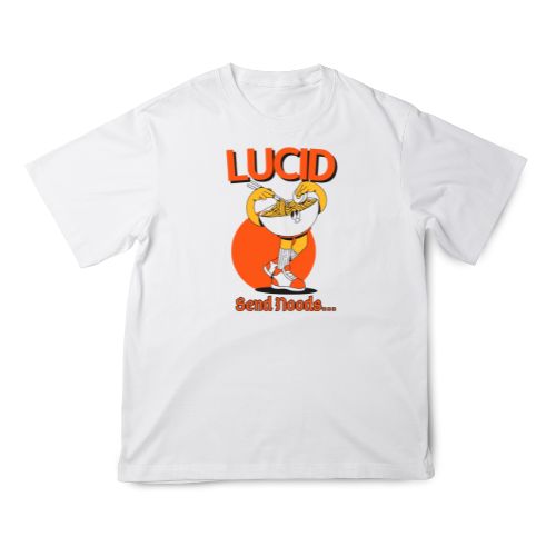 LUCID BRAND TEE - SEND NOODS (Loose/Heavy coton)