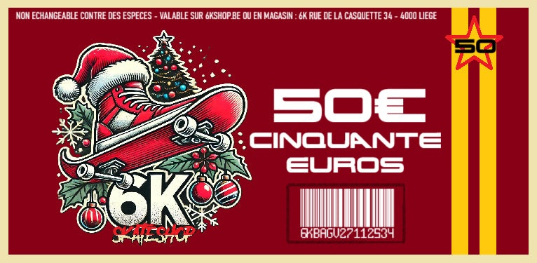 CARTE CADEAU - GIFT VOUCHER : 50€