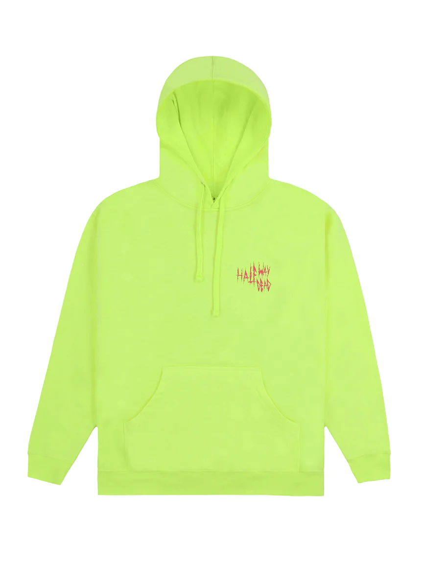 PULL HALFWAY DEAD x RICK AND MORTY - Baked Hoodie - Safety Green